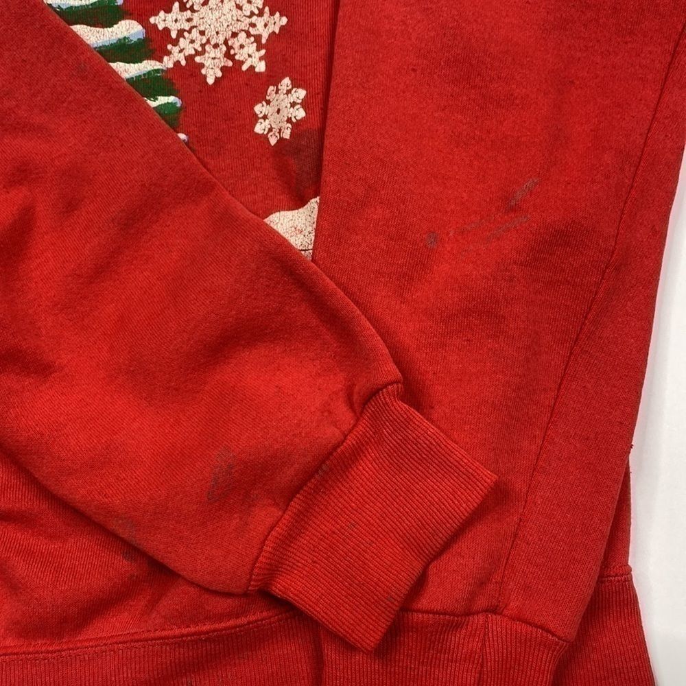 Vintage Winter In Wisconsin Raglan Sleeve Sweatshirt Size Medium - Picture 6 of 7